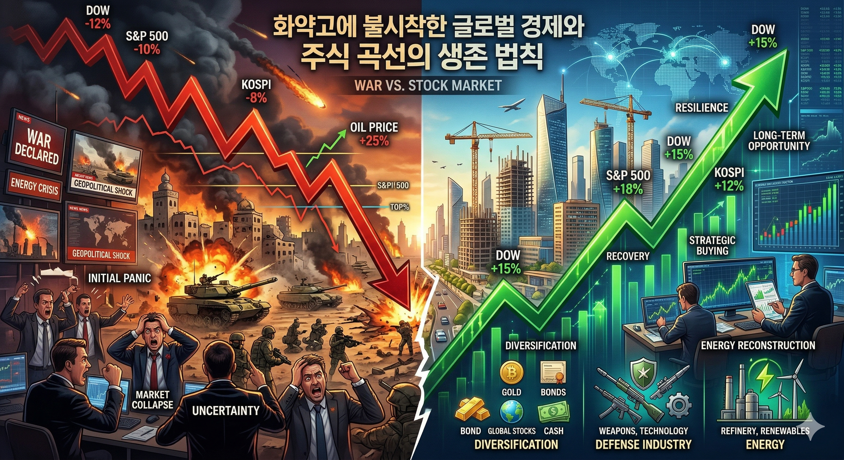 화약고에 불시착한 글로벌 경제와 주식 곡선의 생존 법칙