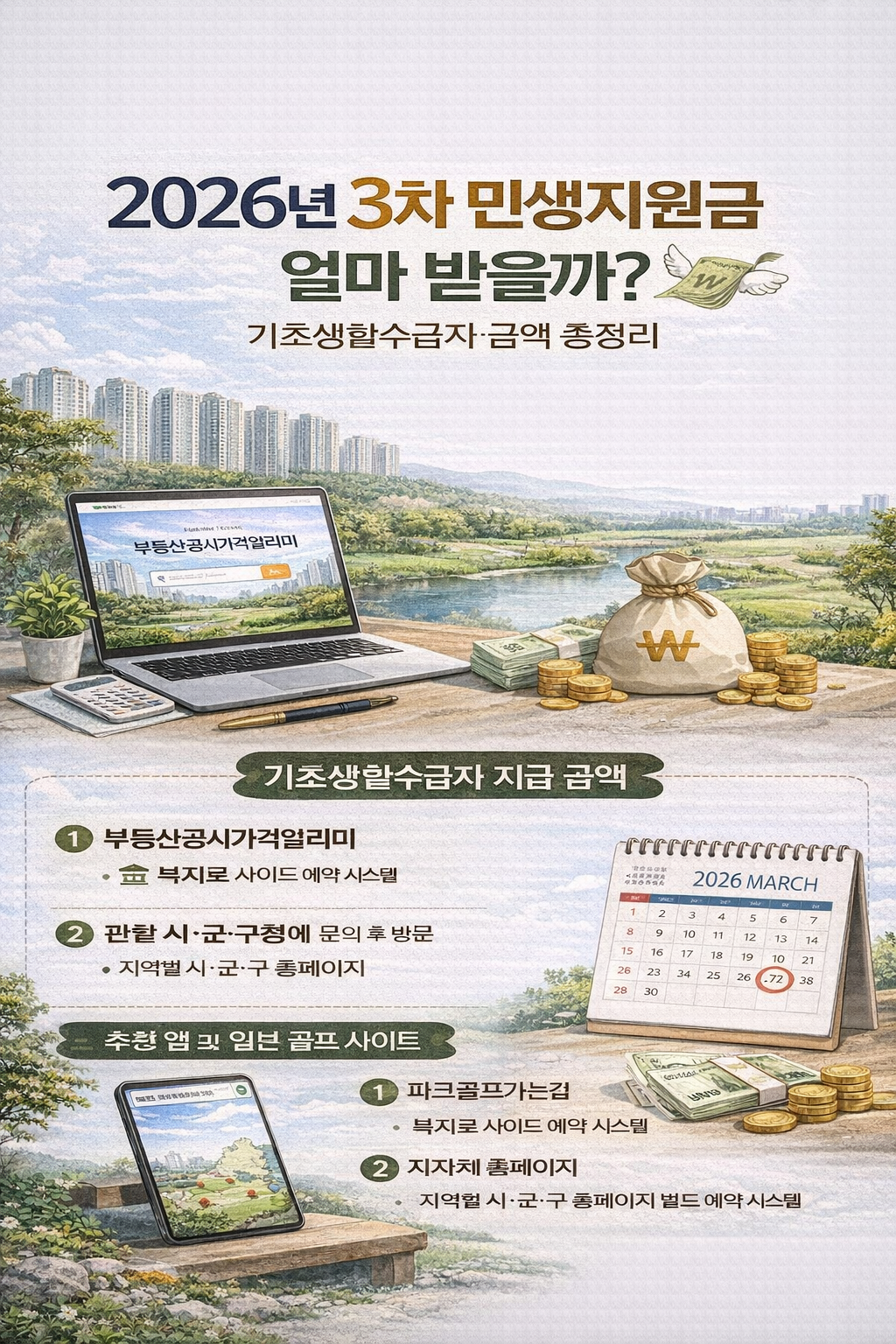 2026년 3차 민생지원금 얼마 받을까? 💸 기초생활수급자 금액 총정리