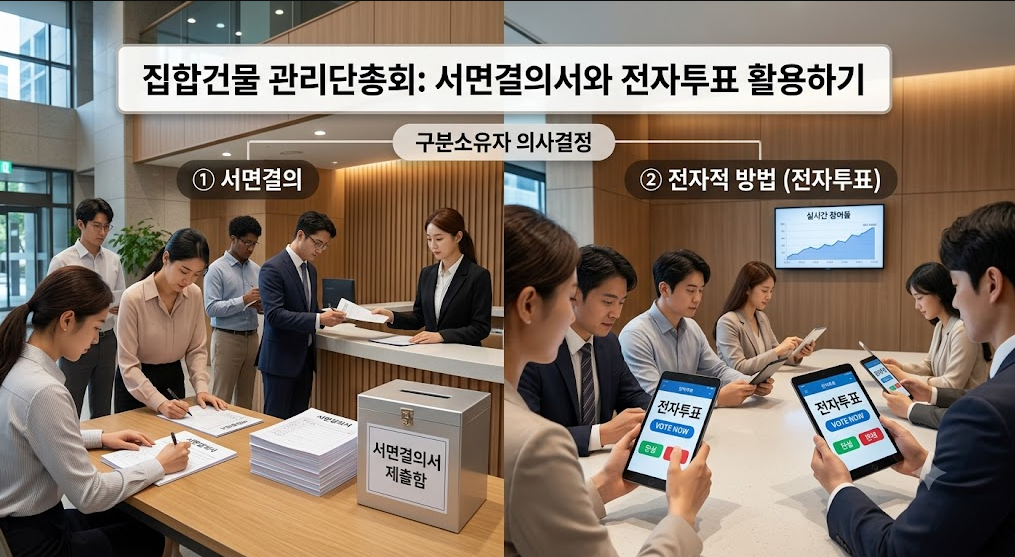 서면결의서 및 전자적 방법 활용하기