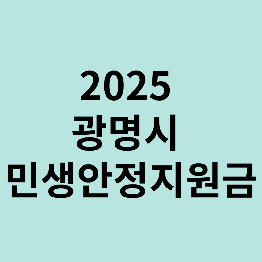 광명시 민생안정지원금 신청 방법 및 절차