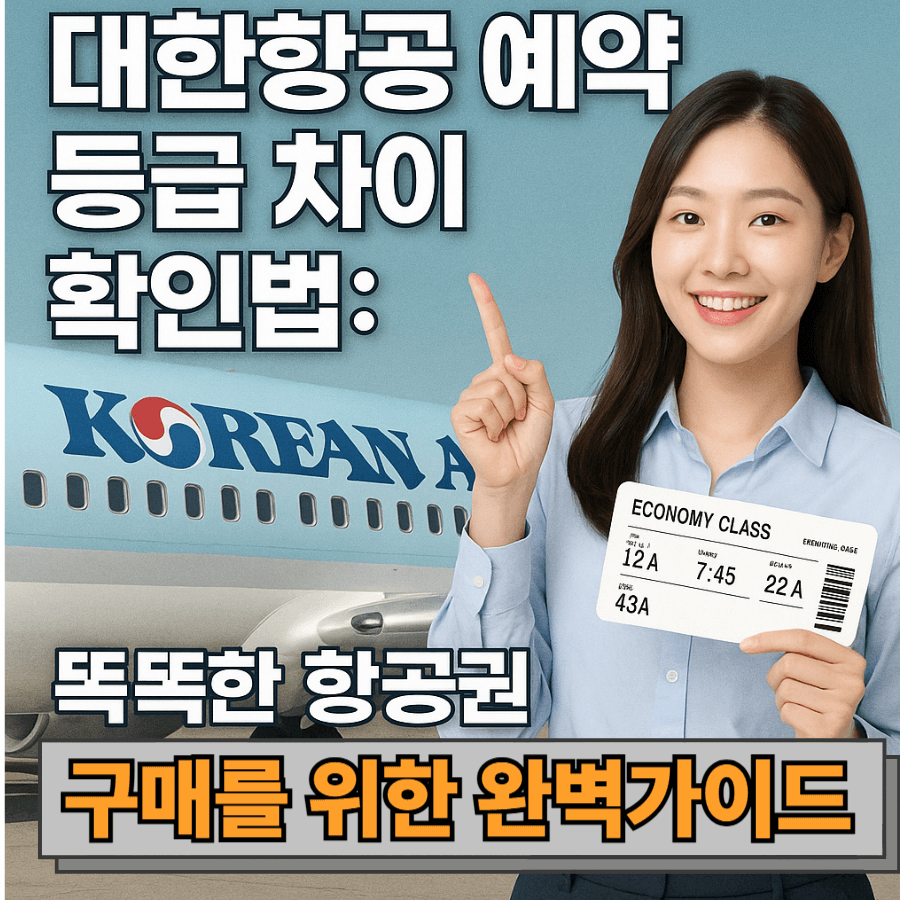 대한항공- 예약- 등급 -차이- 확인법