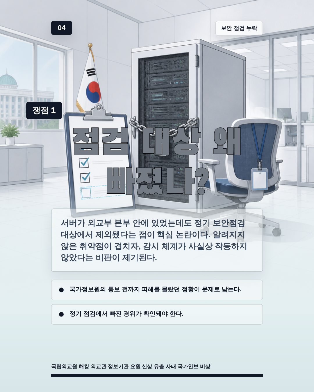 점검 대상 왜 빠졌나?