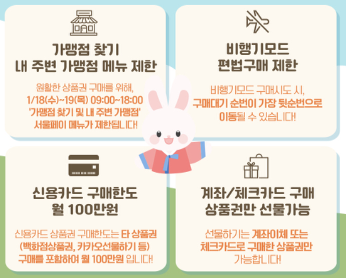 1월 18~19일 제한되는 항목들