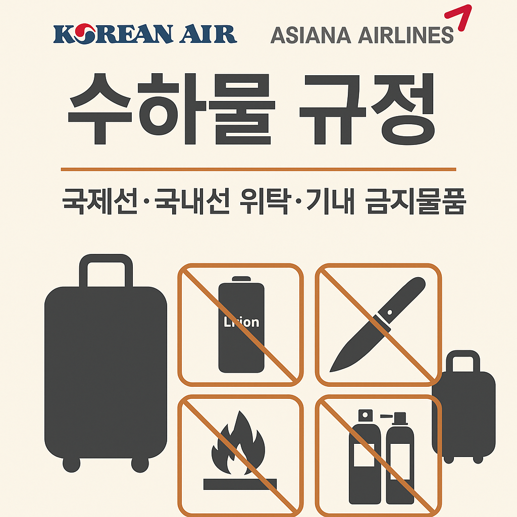 항공 위탁 기내 수화물 규정