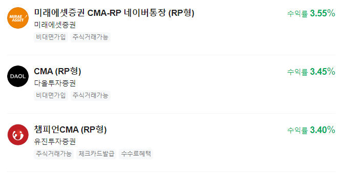 CMA계좌-장단점-파킹통장-차이점-확인-사이트