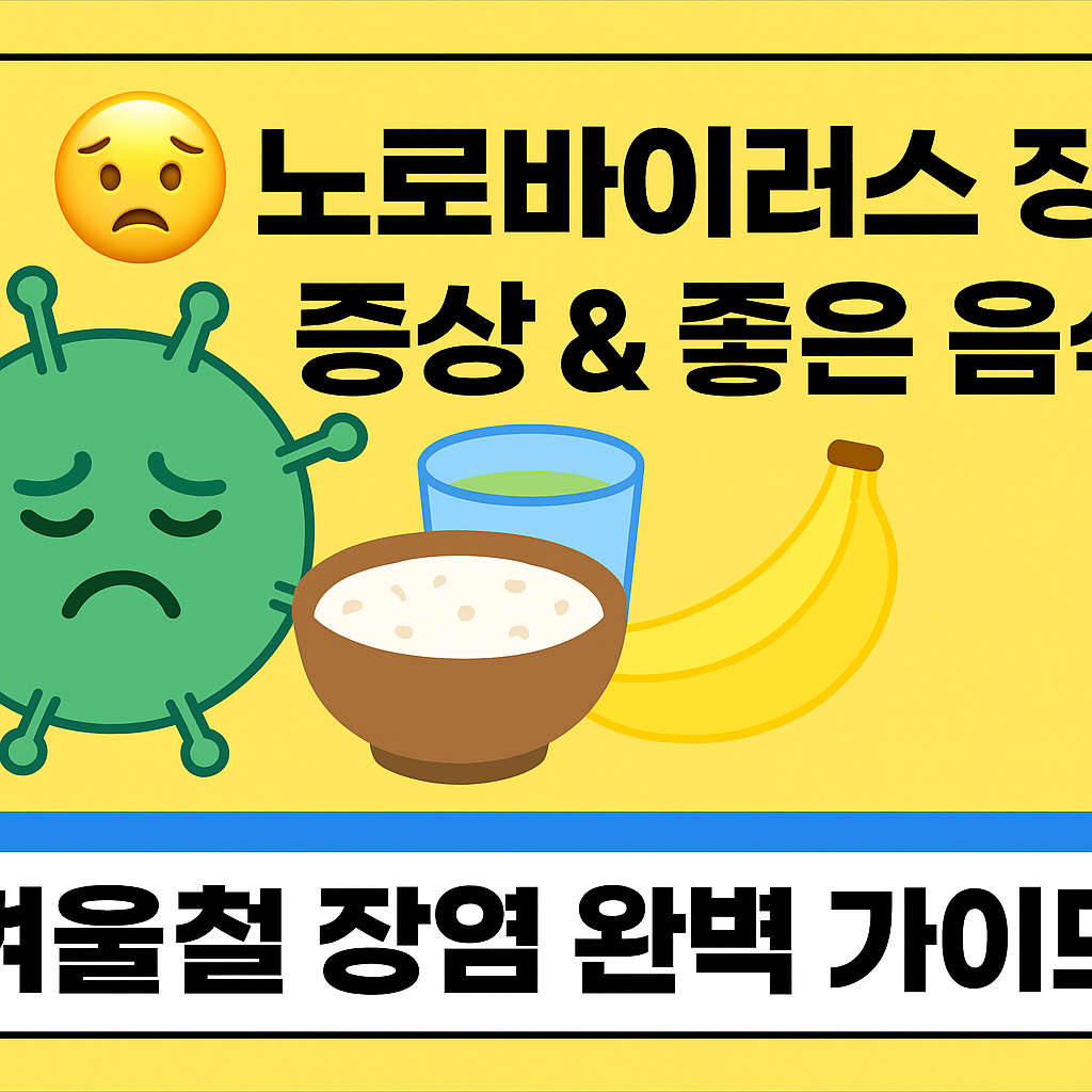 노로바이러스 장염 증상 및 좋은 음식 총정리 (2025 최신 정보)