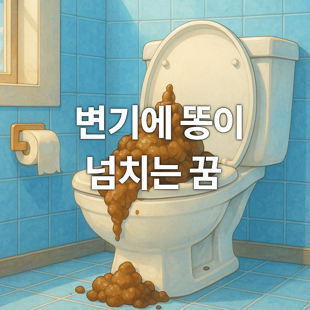 변기에 똥이 넘치는 꿈 해몽