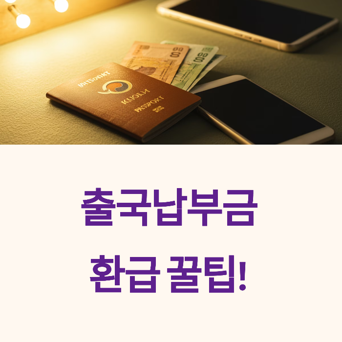 출국납부금 환급 꿀