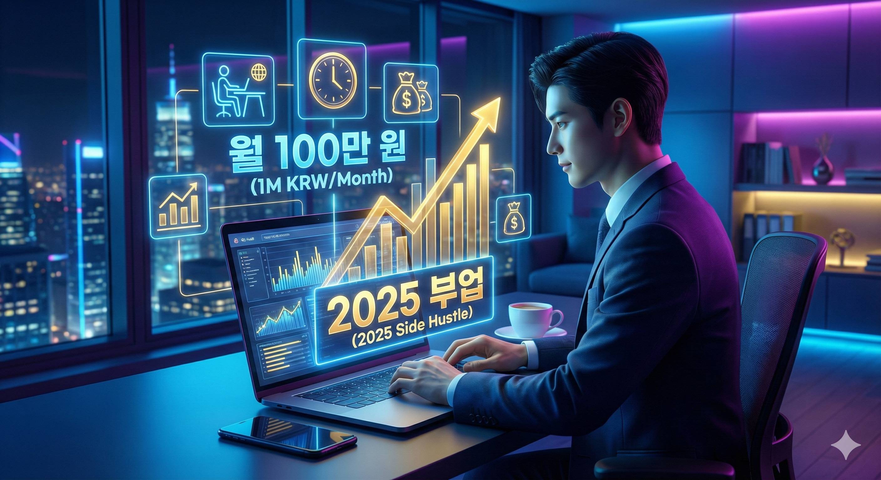 월급쟁이 탈출의 비밀: 퇴근 후 2시간으로 월 100만 원 버는 2025년 현실 부업 TOP 5