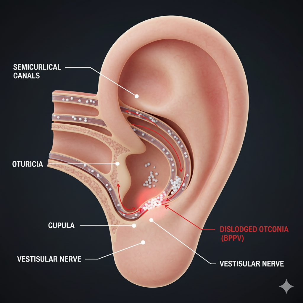 이석증(양성 발작성 체위성 현훈) 증상·원인·치료 총정리
