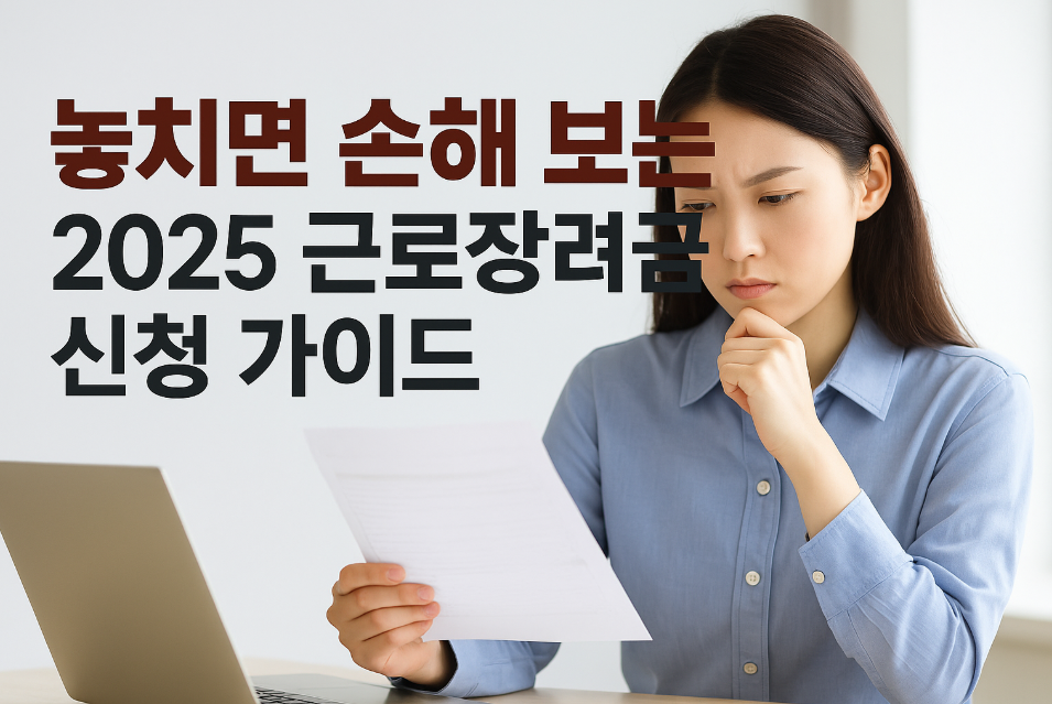 놓치면 손해 보는 2025 근로장려금 신청 가이드