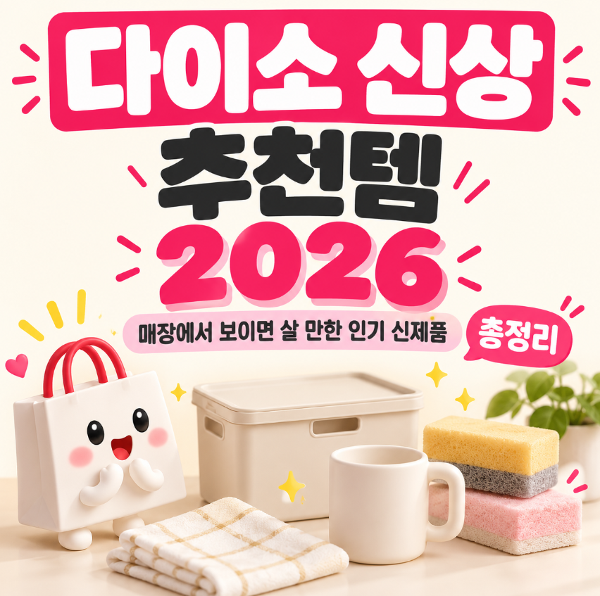 다이소 신상 추천템 2026|9월 최신 생활·주방·뷰티 가성비 신제품 15가지