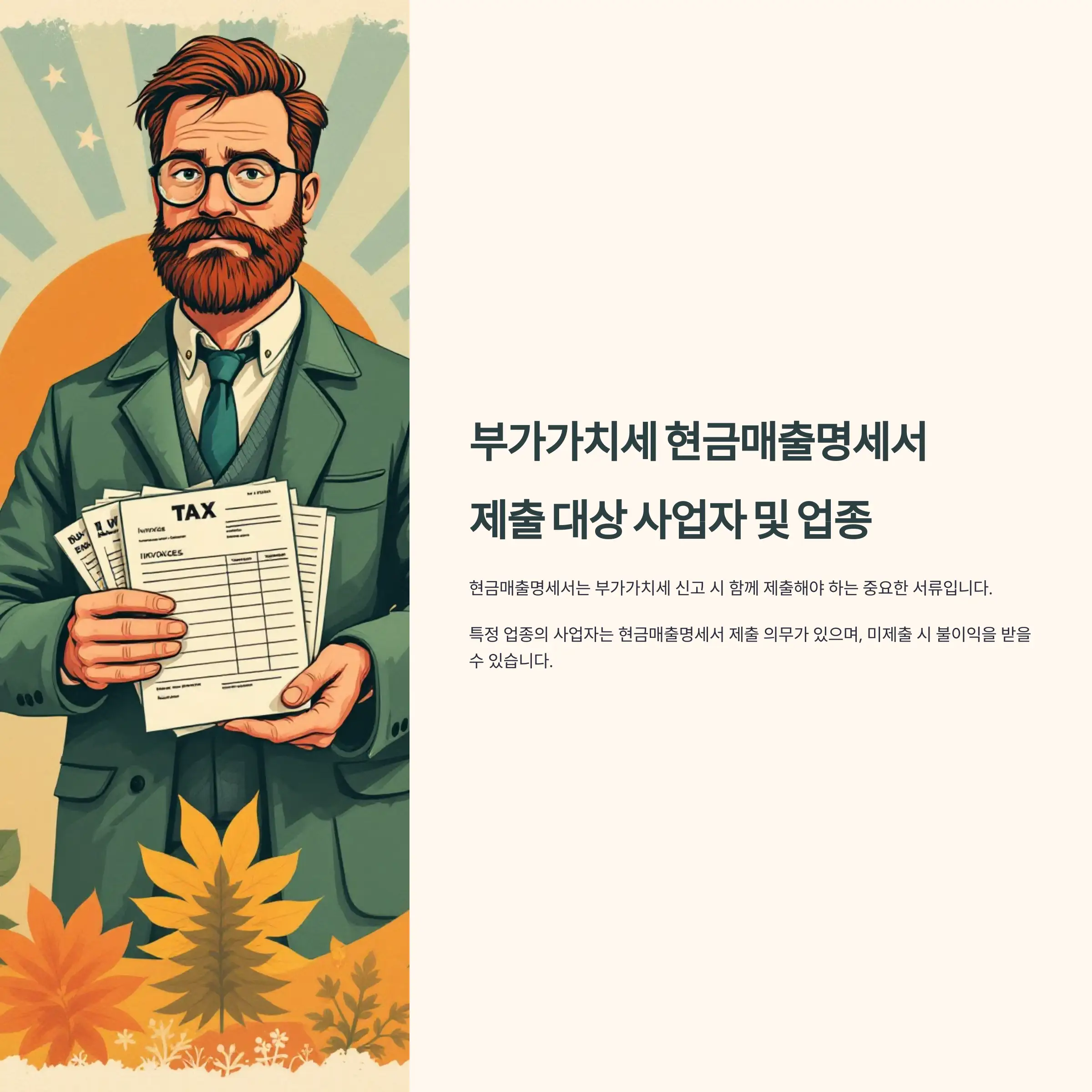부가가치세 현금매출명세서 제출 미제출 시 불이익