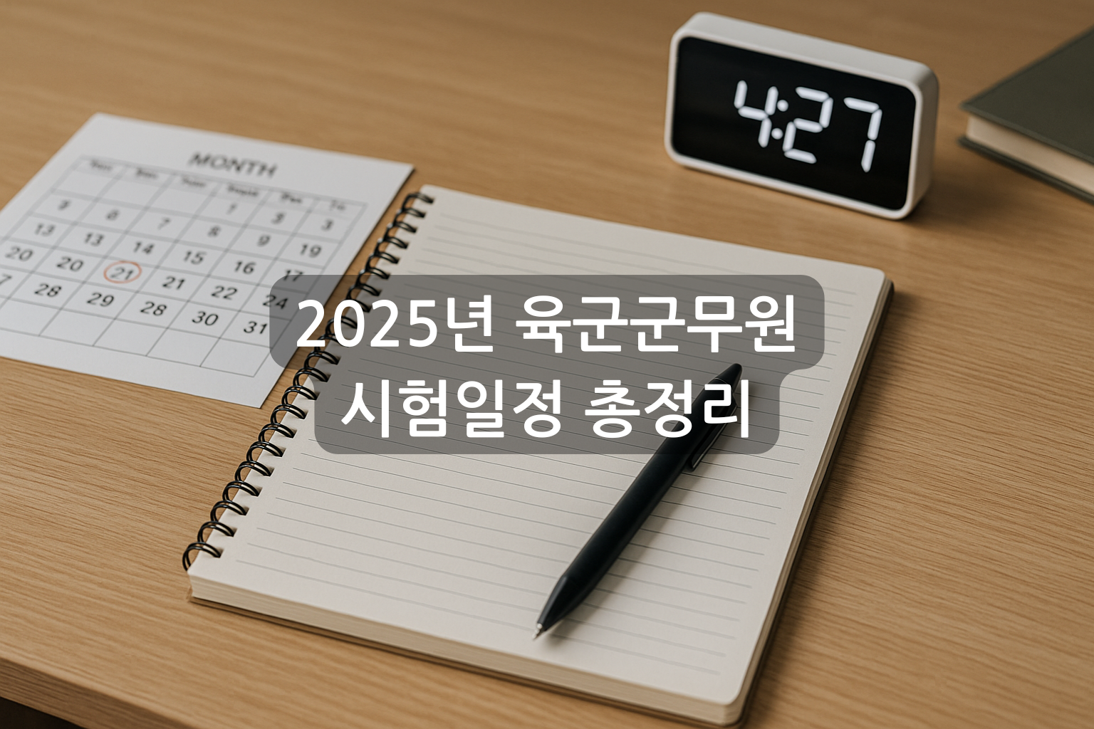 2025년 육군군무원 시험일정 총정리