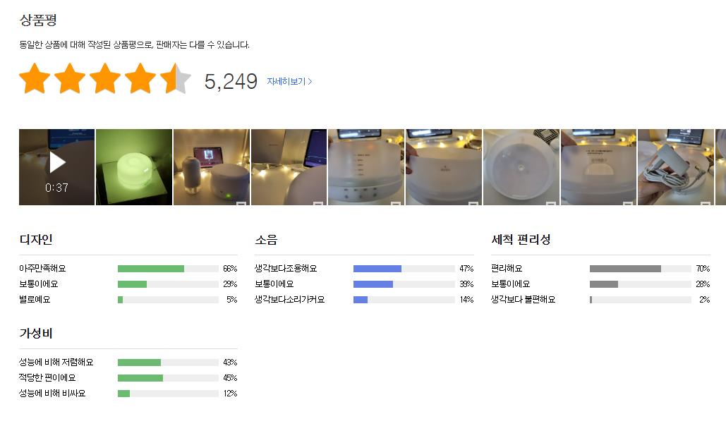 오아 무드 1000 미니 가습기 쿠팡 리뷰