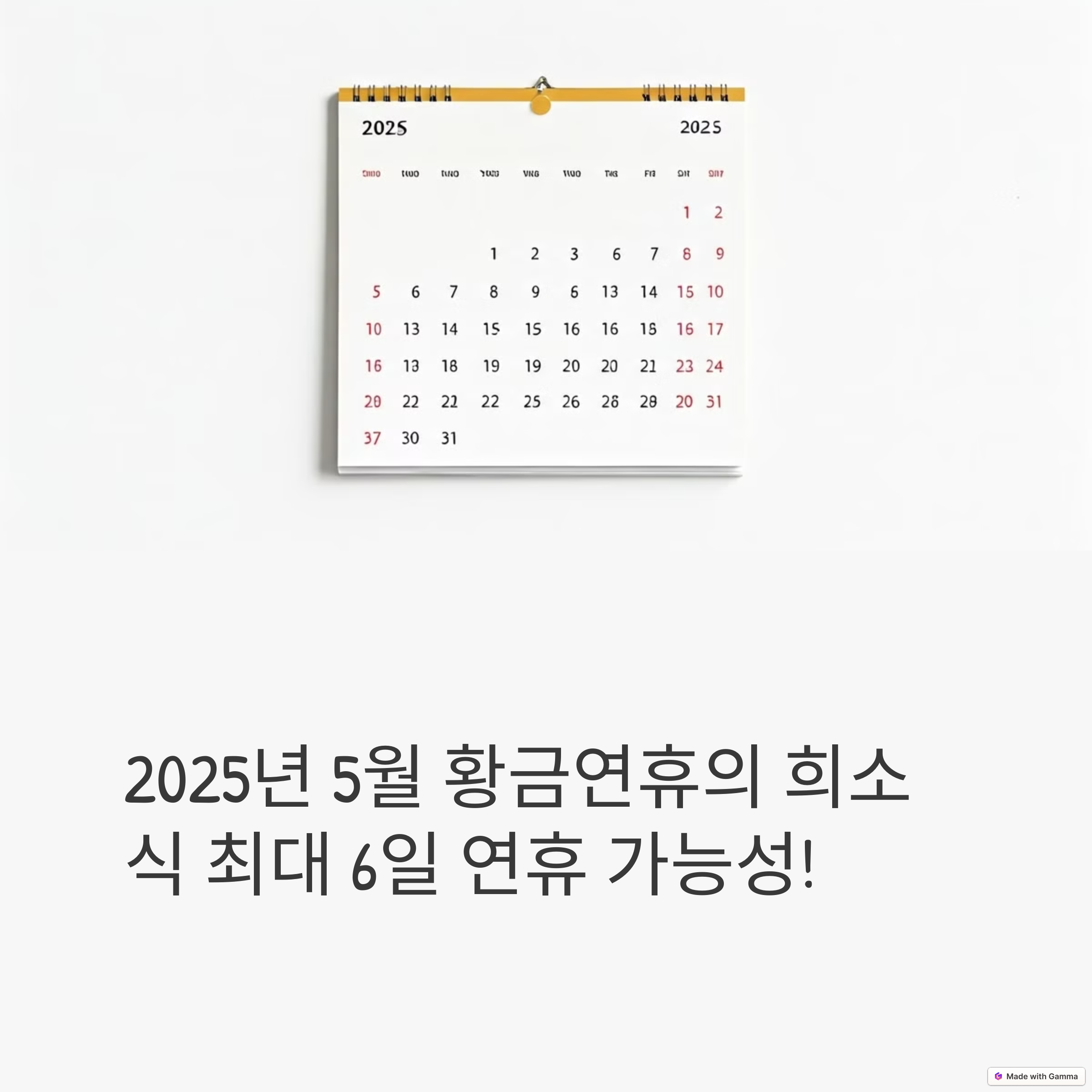 5월 대체 공휴일