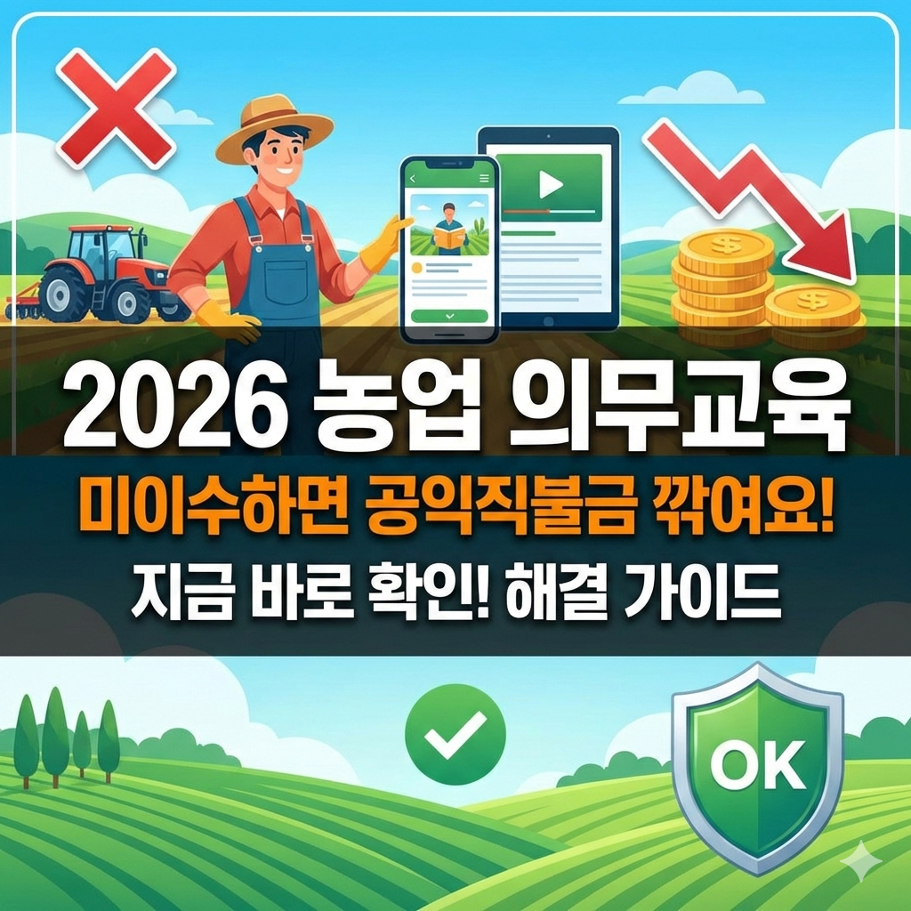 2026 농업교육포털 의무교육 미이수 시 불이익은? 해결 가이드