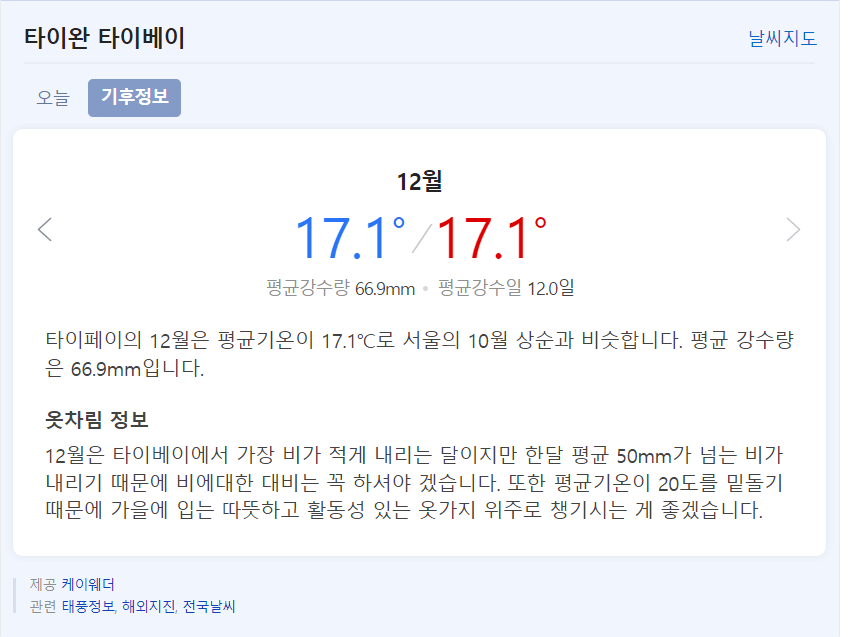 겨울 동남아 해외여행지 타이페이 여행