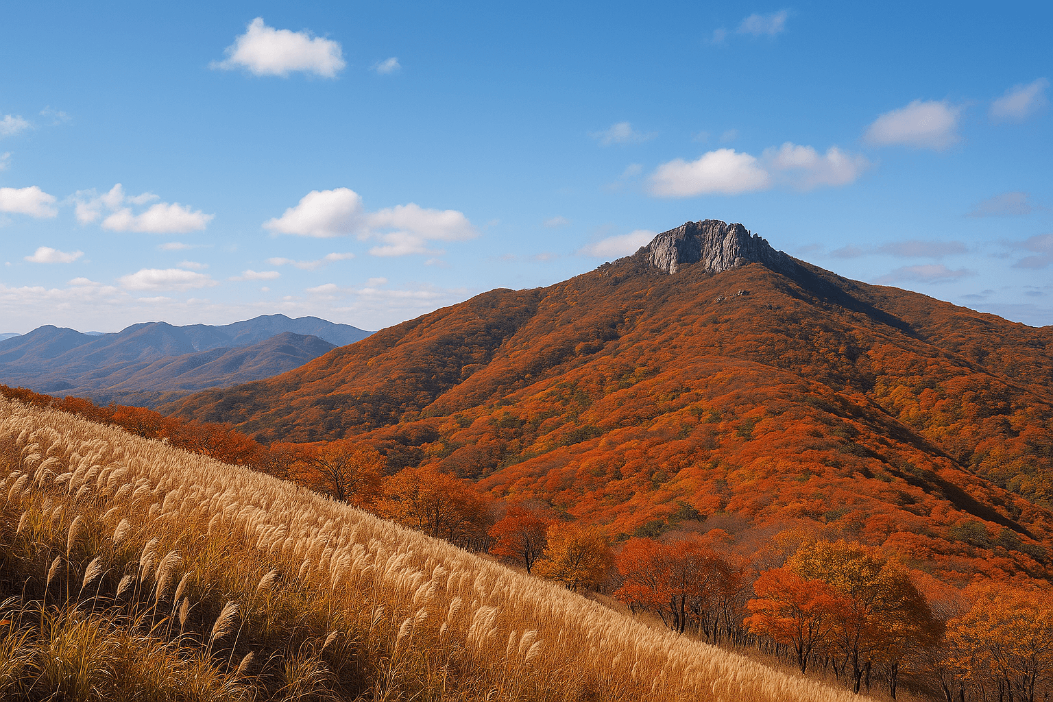 10월 가을의 빛과 바람을 품은 무등산, 자연이 들려주는 계절의 노래