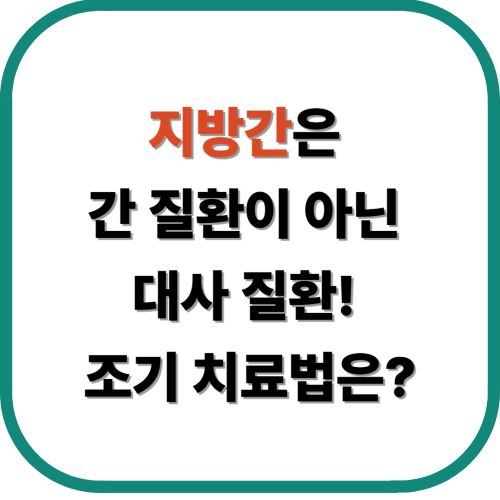 지방간은 간 질환이 아닌 대사 질환! 조기 치료법은?