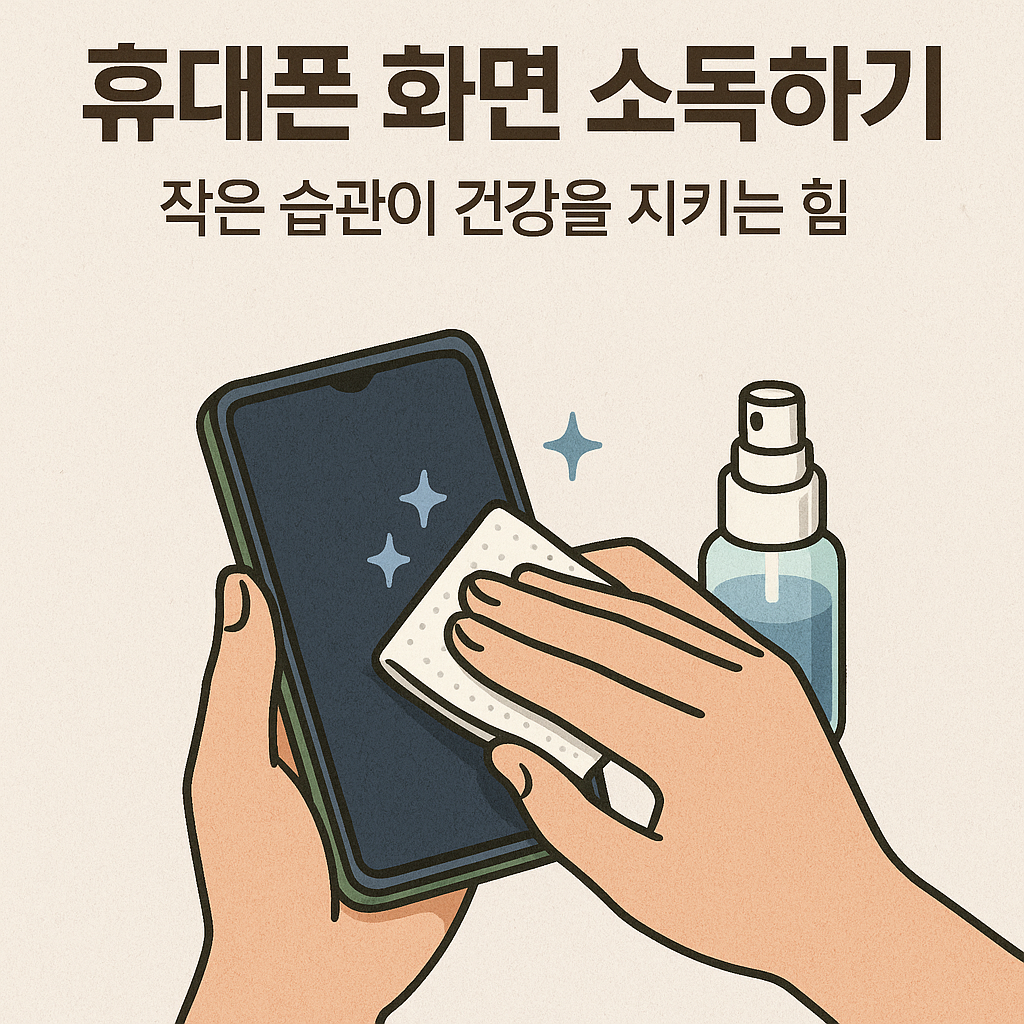 휴대폰 화면 소독하기 – 작은 습관이 건강을 지키는 힘