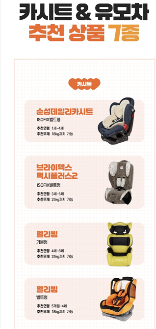 유모차 카시트 대여