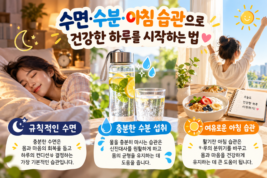 수면·수분·아침 습관으로 건강한 하루를 시작하는 법