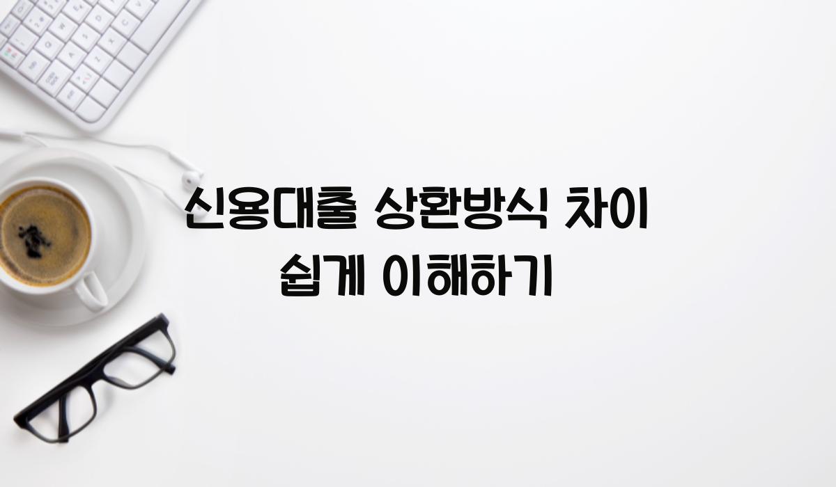 신용대출 상환방식 차이