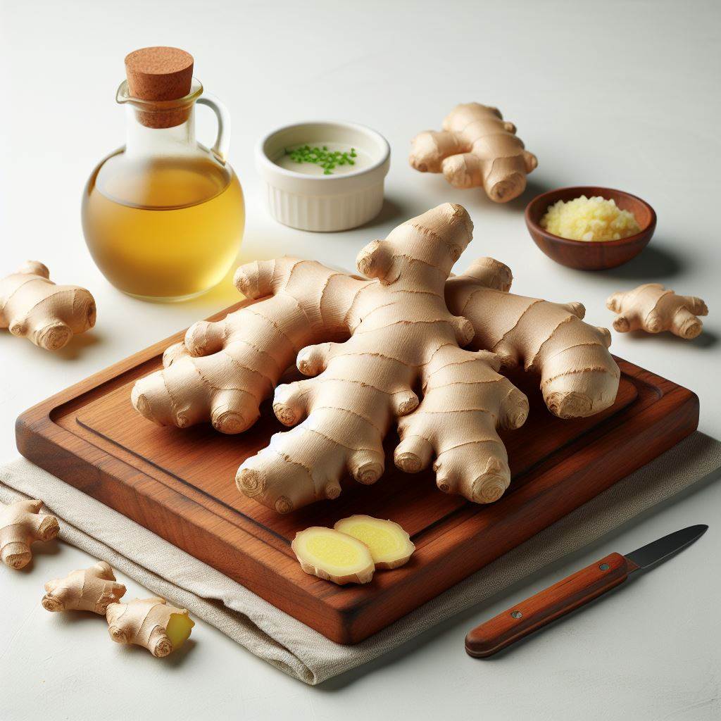 도마 위 생강 이미지