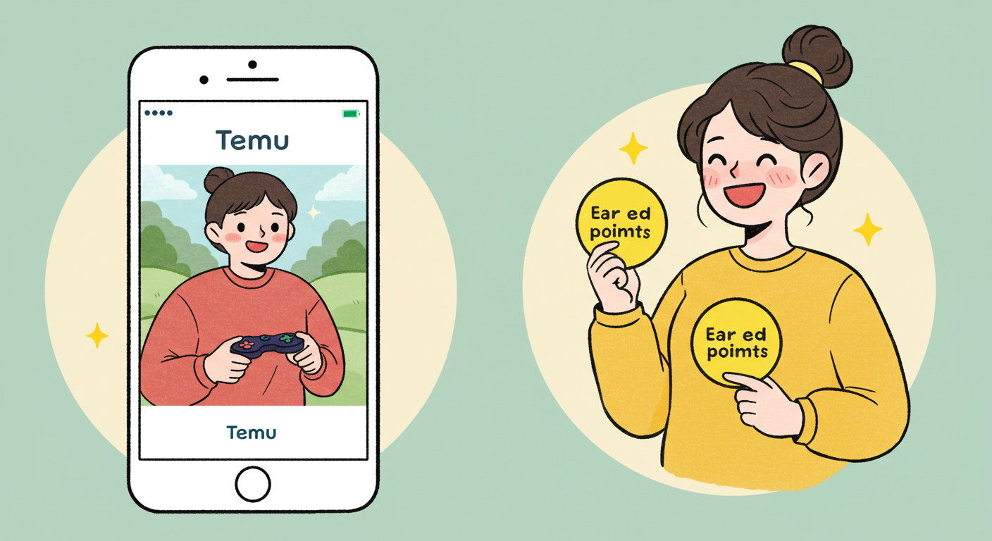 친구 초대와 앱 내 게임으로 포인트를 모으는 소비자