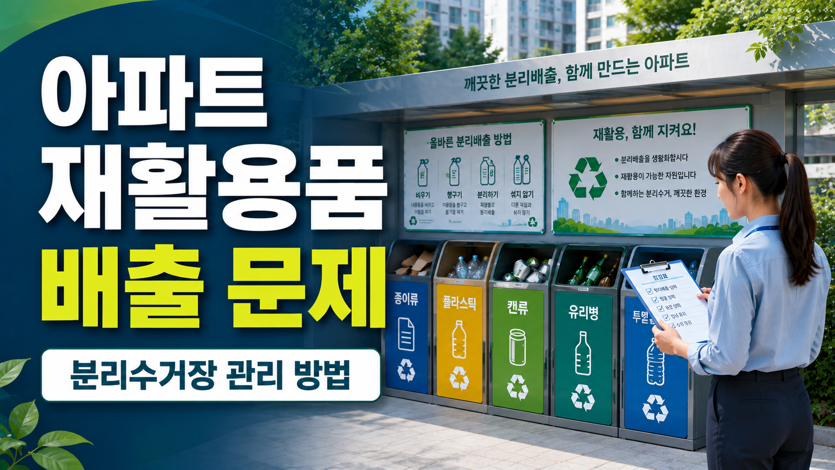 아파트 재활용품 배출 문제 줄이는 방법, 관리사무소가 먼저 바꿔야 할 운영 기준