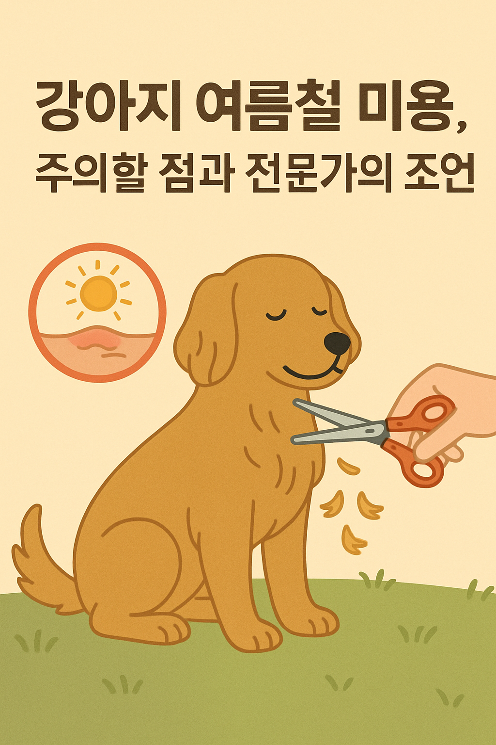 강아지 여름철 미용 이미지