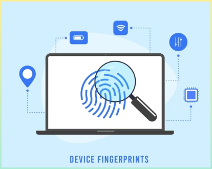 MAC주소를 장비의 지문으로 비유한 이미지 사진