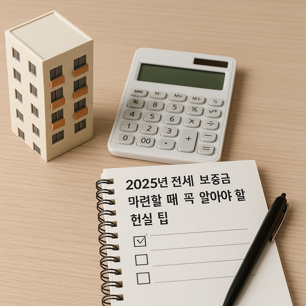 2025년 전세 보증금 마련할 때 꼭 알아야 할 현실 팁