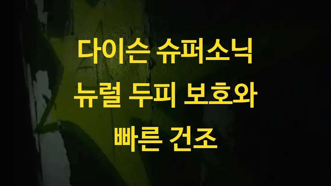 다이슨 슈퍼소닉 뉴럴 두피 보호와 빠른 건조