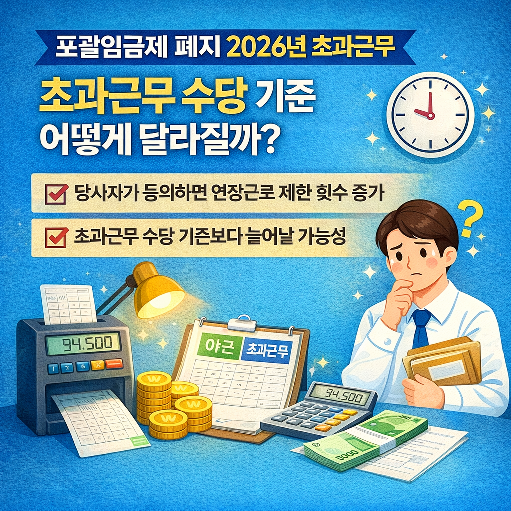 포괄임금제 폐지 2026년 초과근무