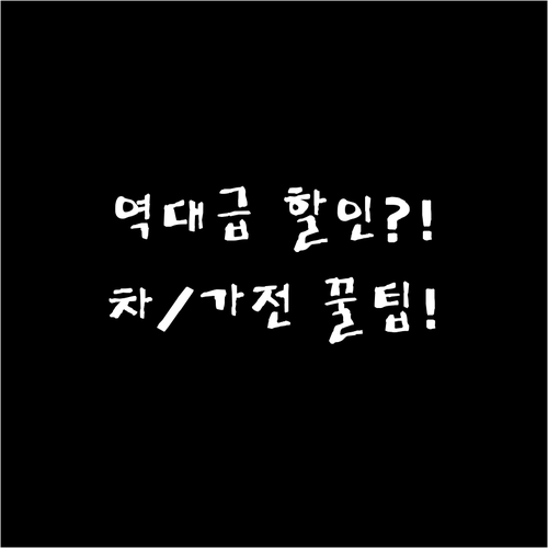 2025 코세페 자동차 가전 할인 역..