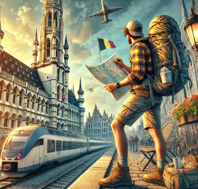 벨기에 배낭여행하는 모습 사진