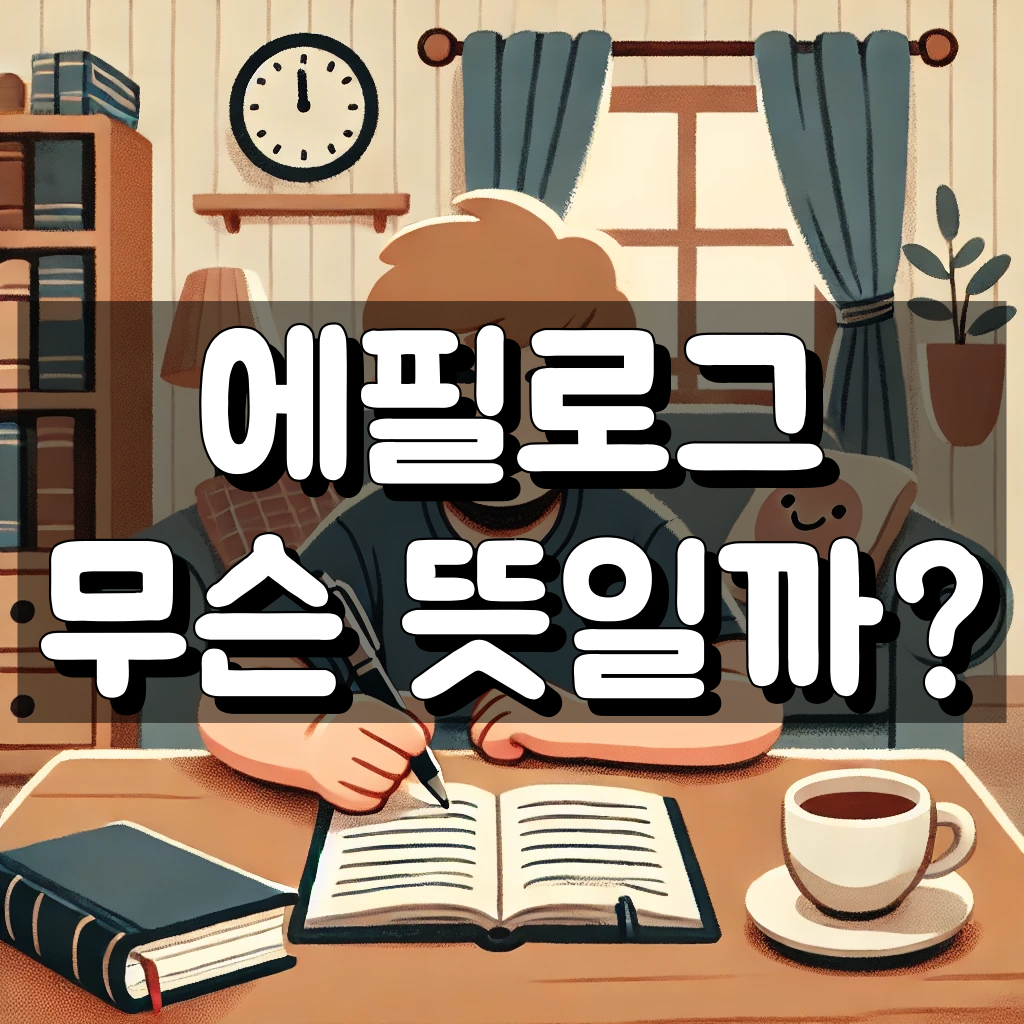 에필로그 뜻 대표 이미지