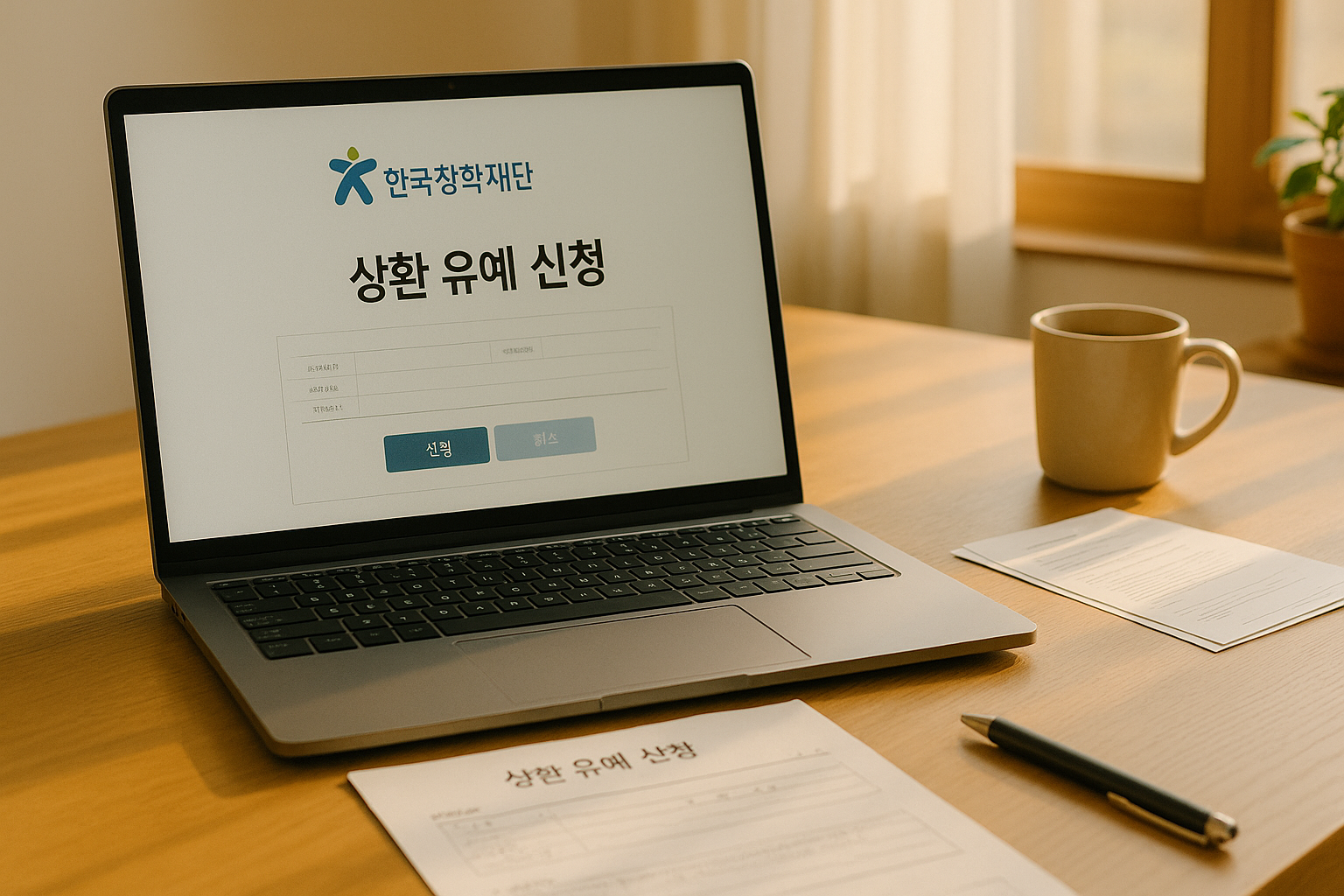 학자금 상환 유예 신청