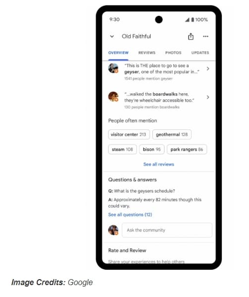 구글 지도, '국립공원' 더 쉽게 탐색할 수 있는 기능 추가 Google Maps is adding new features to make it easier to explore national parks