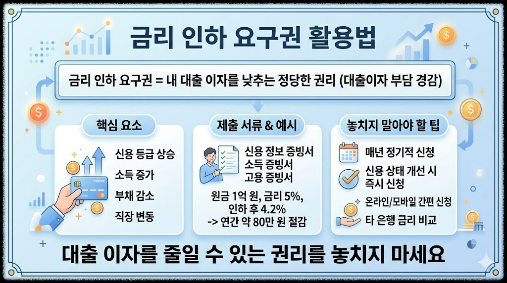 금리 인하 요구권 활용법, 대출 이자를 줄일 수 있는 권리를 놓치지 마세요