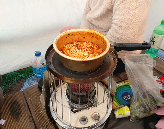 캠핑은 역시 아침라면