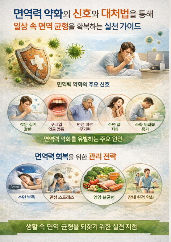 면역력 약화의 신호 관련 사진