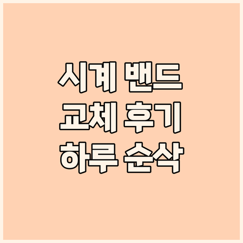 세인트스코트 시계, 밴드 교체하다 하..