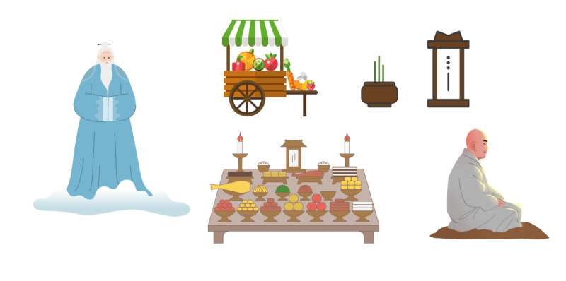 처서 백중 천신 과일 음식 스님 조상 지옥문