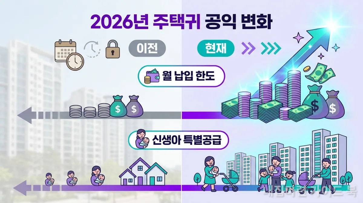 2026년 청약 제도 변화를 시각적으로 보여주는 인포그래픽