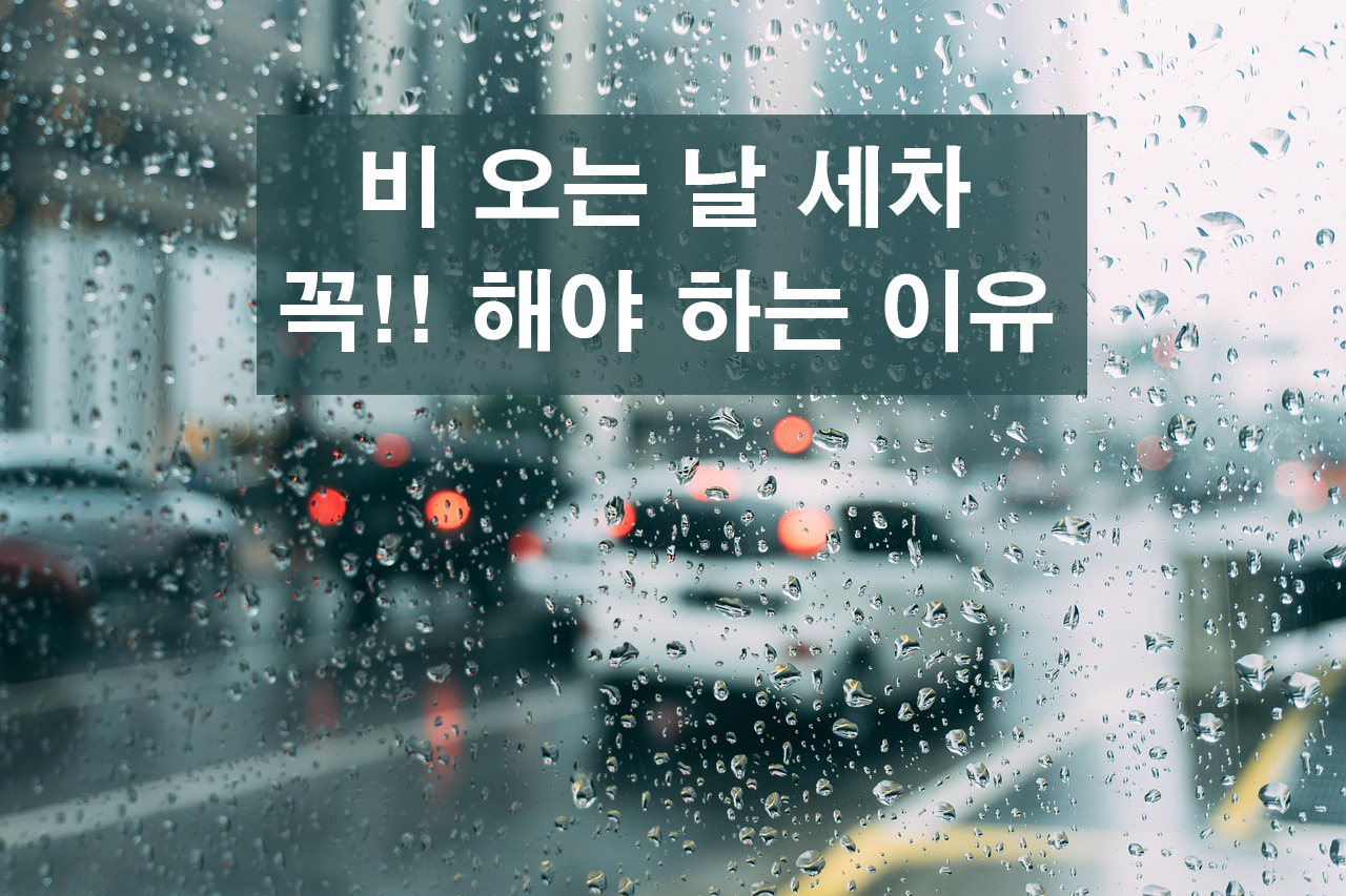 비 오는 날 세차 방법