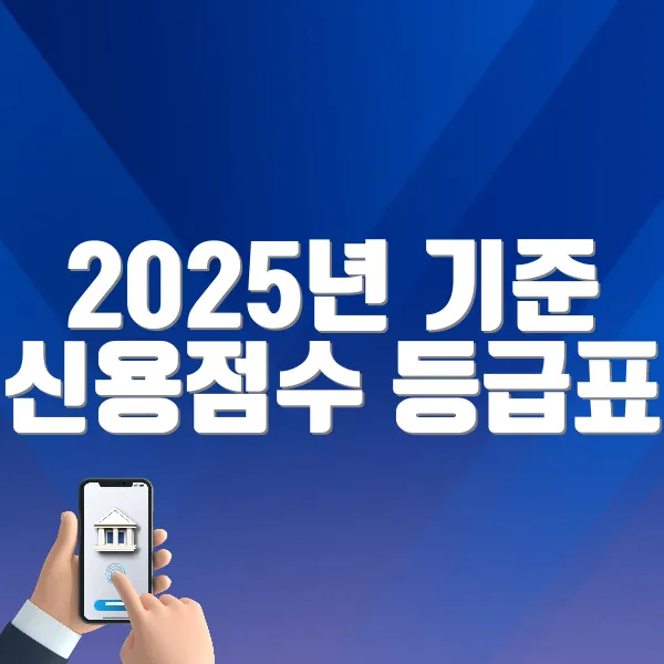 2025년 기준 신용점수 등급표