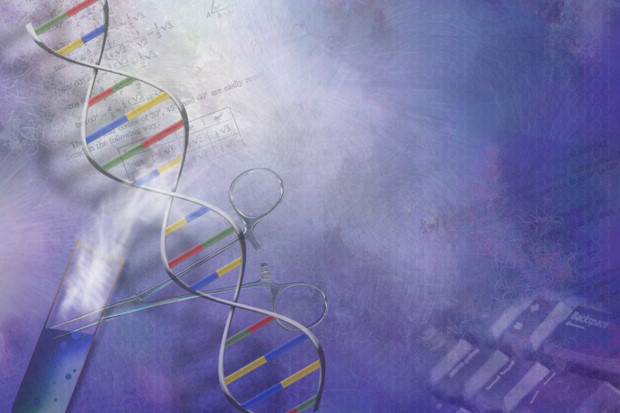 유전자 고리를 가위가 자르는 형태를 상상한 사진